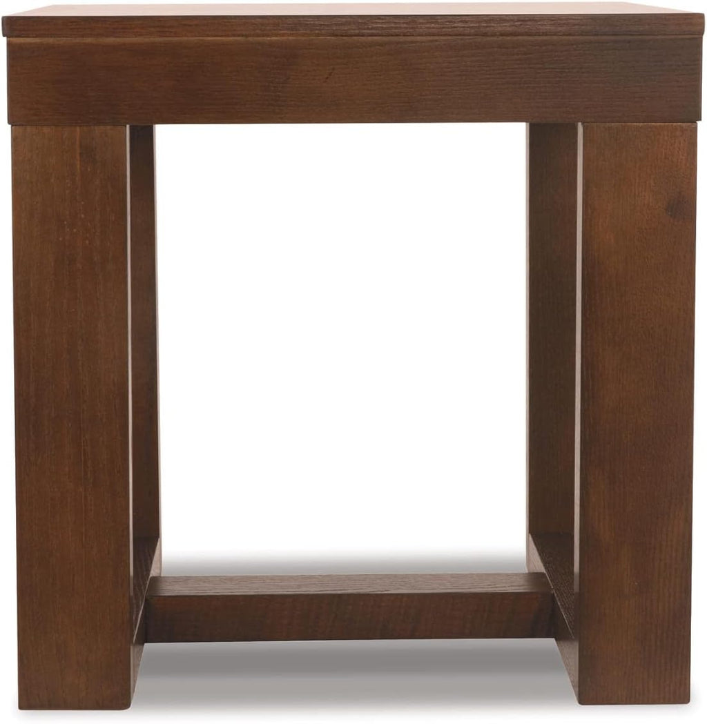 Signature Design by Ashley Watson Classic Oversized Square End Table, Dark Brown