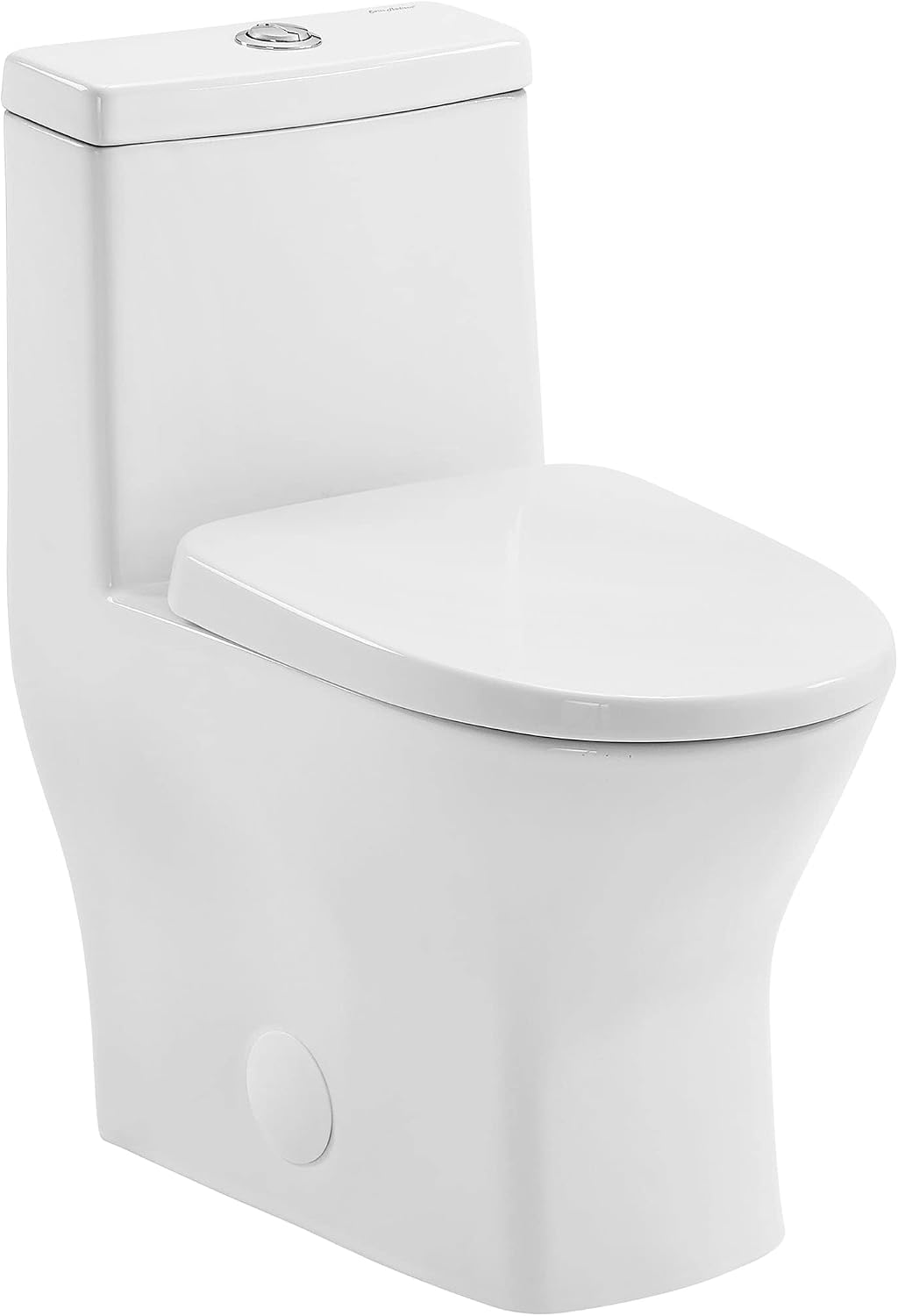 Swiss Madison Well Made Forever SM-1T277, Sublime II One-Piece Round Toilet & DeerValley DV-1F026 Ally Dual Flush Elongated Toilet with Soft Close Seat, High-Efficiency Supply