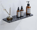 Marble Paper Towel Holder, Towel Rod, Wall Mounted Toilet Paper Holder, Shelf, black-40 Long Shelf