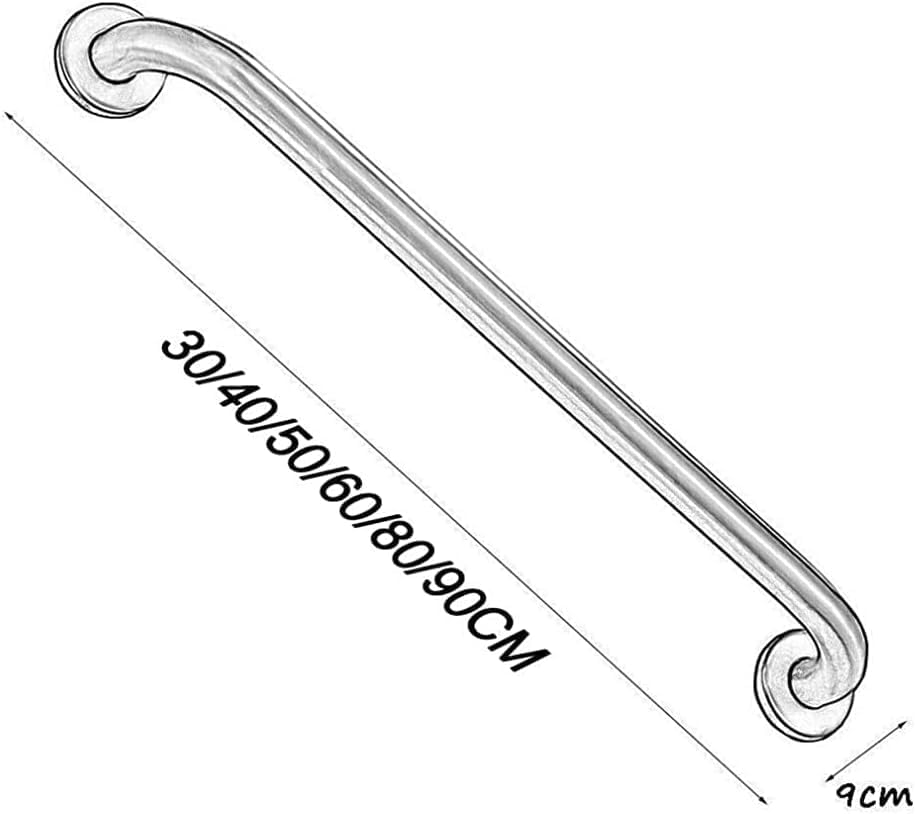 Grab Railhandrails,Grab Handles Safety,Handrails Grab Bar Brushed Nickel Bathroom Handrail Bathtub Toilet Concealed Mounting Grip Disabled Elderly Assist,Silver-30cm