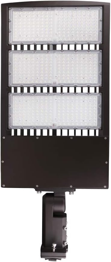 Ledmyplace LED Parking lot Light, 450W Shoebox Light with Dusk to Dawn Photocell, 60750LM, 5700K Daylight, 120-277V, IP65 Waterproof, Commercial Street & Area Lighting for Sports, Stadium,