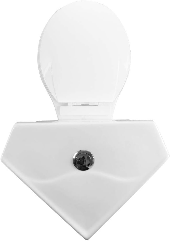 Renovators Supply Manufacturing Dual Flush Corner 2-Piece Round Toilet, Troyt Style with Slow Close Seat, 0.8/1.6 GPF Water Saving, 12 in Rough-In White Vitreous China