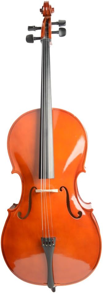 Full Size Cello Kit, Acoustic Cello Instrument for Adults,Beginners,Students,Complete Cello 4/4 Set with Portable Bag, Bow, Rosin (Retro)