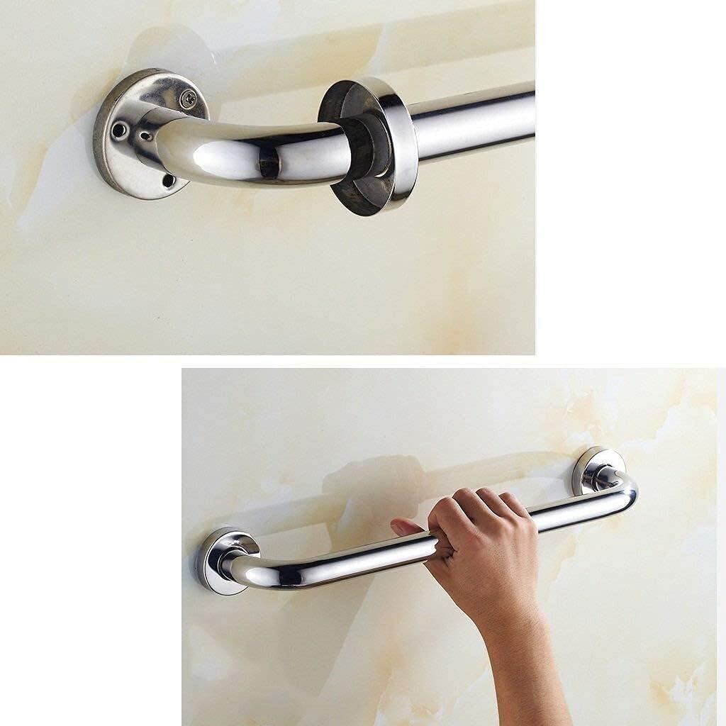 Toilet Frame Bathroom Toilet Grab Handles for Bathtub, Polished Chrome Grab Bars for Bathtubs and Showers Stainless Steel Handrail Toilet Assist Safet