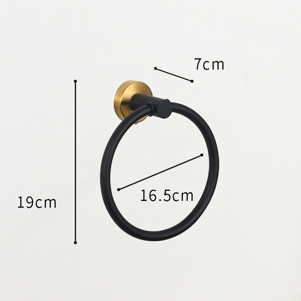 Black and Gold Stainless Steel Bathroom Hardware Set Towel Bar Toilet Paper Holder Clothes Hook Bathroom Roll Towel Rack Ring,Whole Set