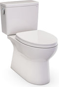 TOTO® Glaston™ Two-Piece Elongated 1.28 GPF WASHLET®+ and Auto Flush Ready Universal Height Toilet with CEFIONTECT® and SS124 SoftClose® Seat, Sedona Beige - MS472124CEFG#12