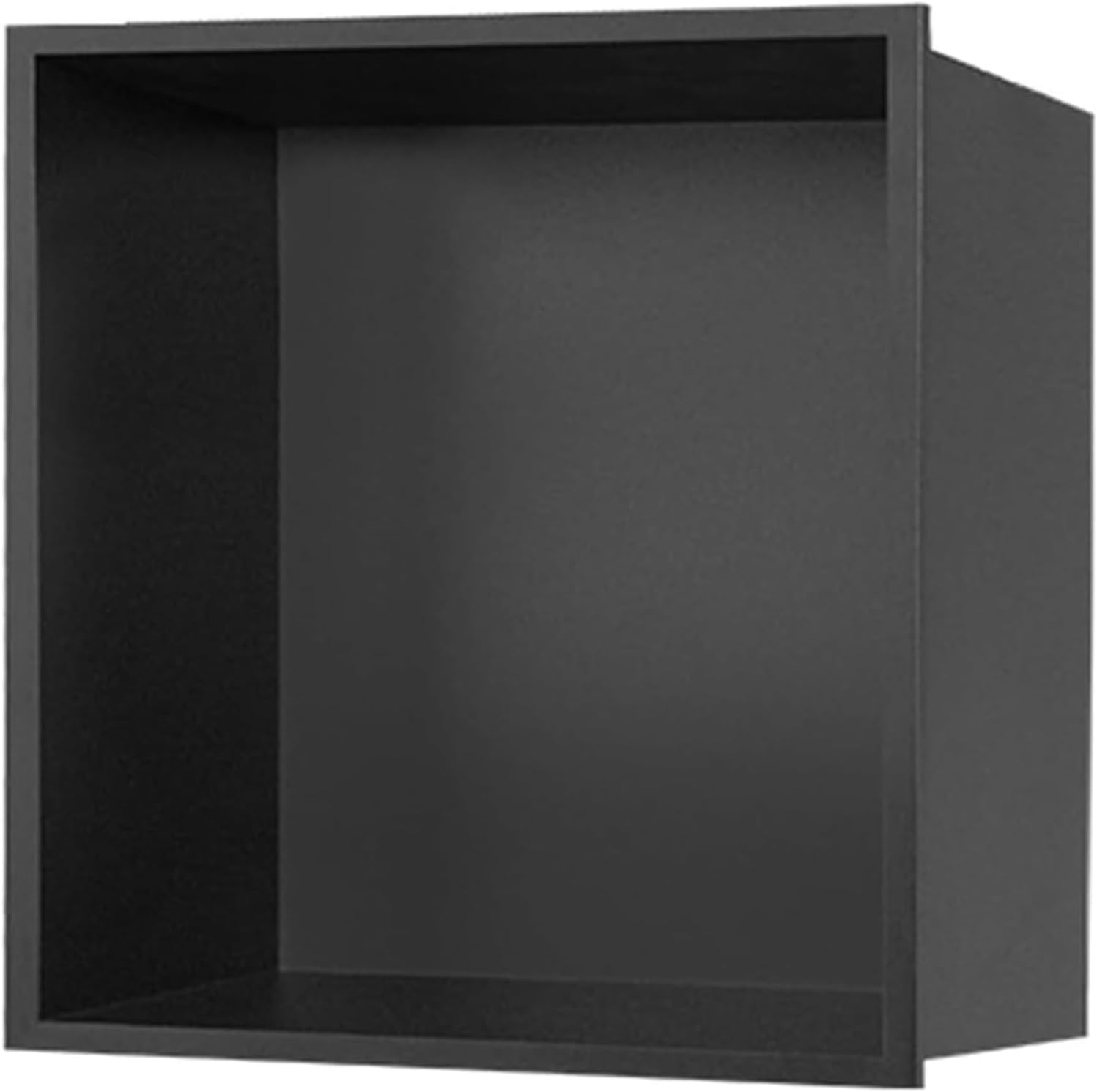 Stainless Steel Shower Nich, One Piece Embedded Shower Niche, Room Shelf Recess Storage for Bath/Shampoo/Toiletry Pantry Decor,Black,32x32x12.5cm