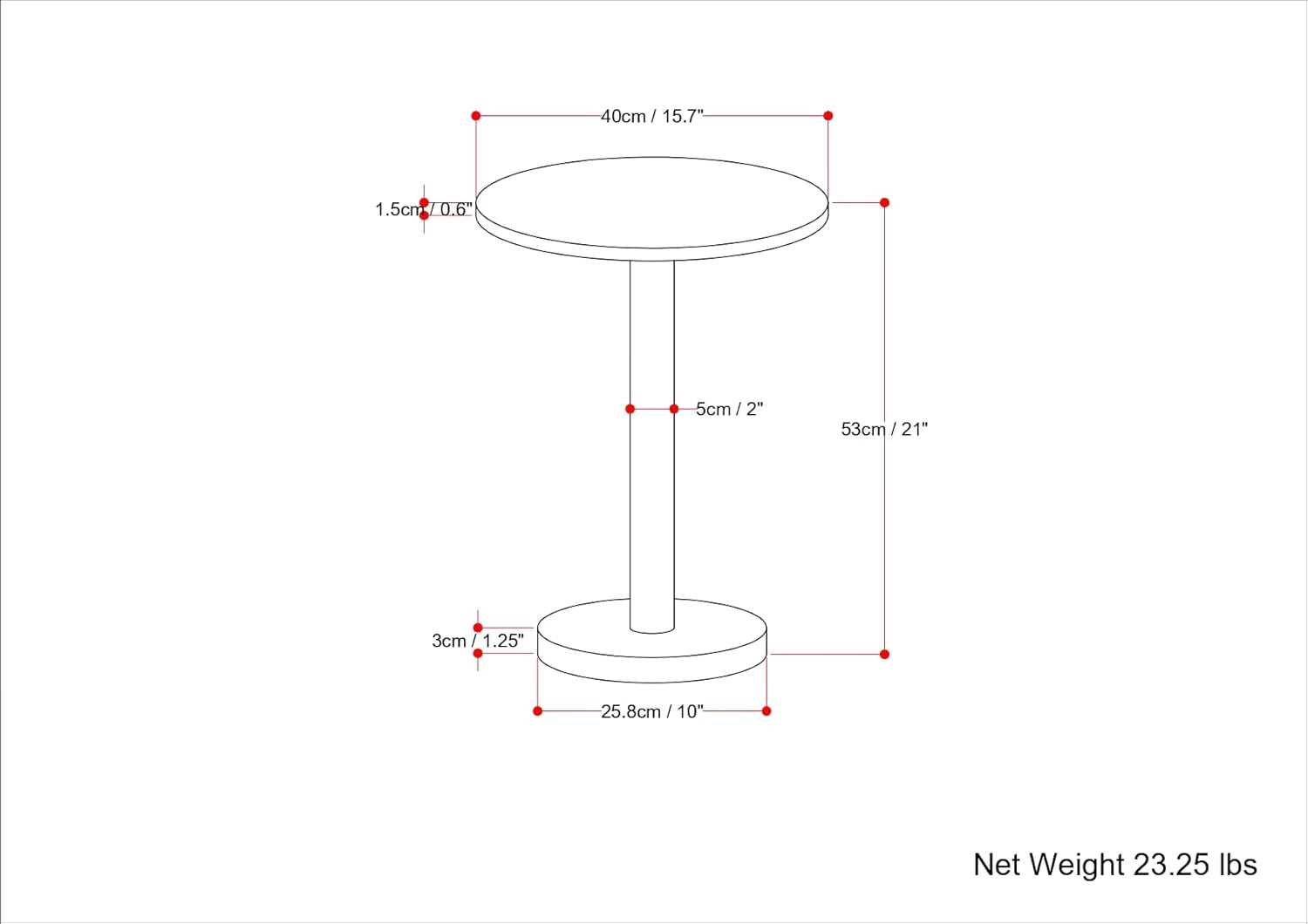SIMPLIHOME Evans Side Table - 16 inch Wide Modern Metal Frame with White Marble Top in C-Shape Design, Contemporary Slide-Under Accent Stand or End Table for Living Room, Bedroom, or Office