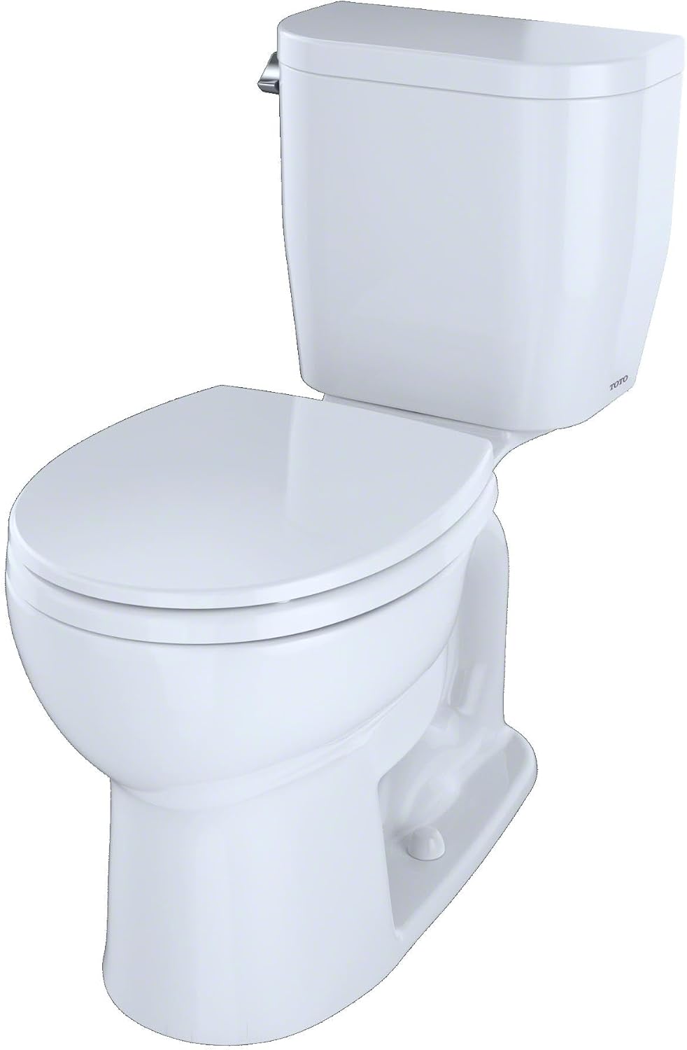 TOTO Entrada Two-Piece Round 1.28 GPF Universal Height Toilet, Cotton White - CST243EF#01