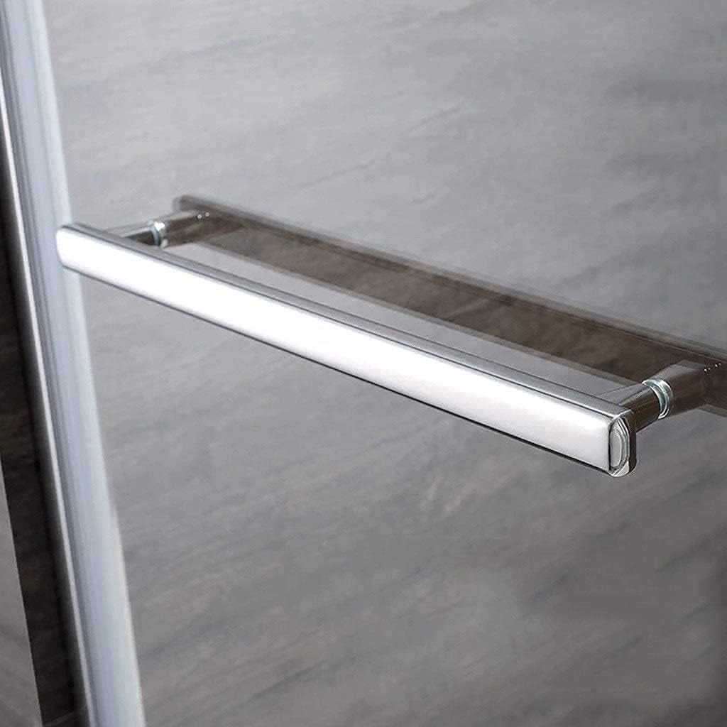 Shower door handles,Shower Door Handle and Pulls Replacement Sets for Glass Door | Bathroom Door Knobs for Shower Enclosures Screen Internal/External | Polish Chrome Towel Bar Gate Hard ( Size : 440mm