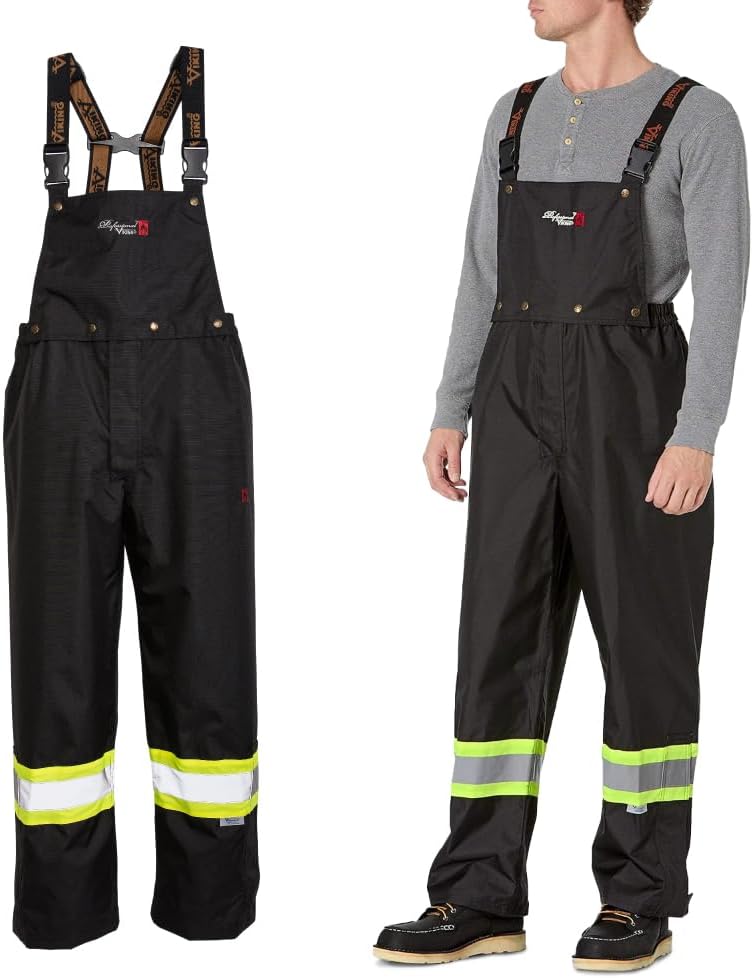 Viking Professional Journeyman 300D Trilobal Rip-Stop Fire Resistant Bib Overalls - FR Pants for Men