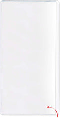 StoreSMART - Peel & Stick Pocket - 4' x 8' Open Long Side - 500-Pack - Clear Vinyl Plastic - STB258L-500