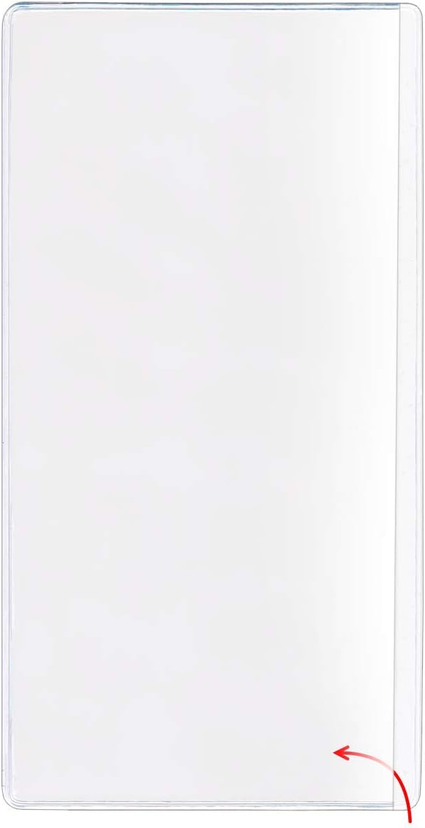 StoreSMART - Peel & Stick Pocket - 4' x 8' Open Long Side - 300-Pack - Clear Vinyl Plastic - STB258L-300
