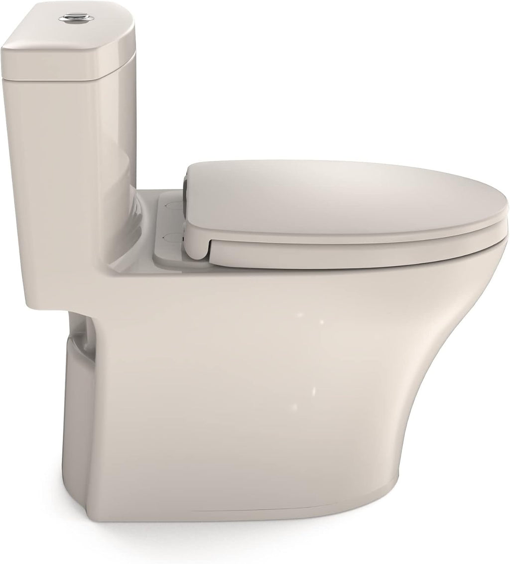 TOTO® Aquia® IV One-Piece Elongated Dual Flush 1.28 and 0.9 GPF Universal Height, WASHLET®+ Ready Toilet with CEFIONTECT®, Sedona Beige- MS646124CEMFGN#12
