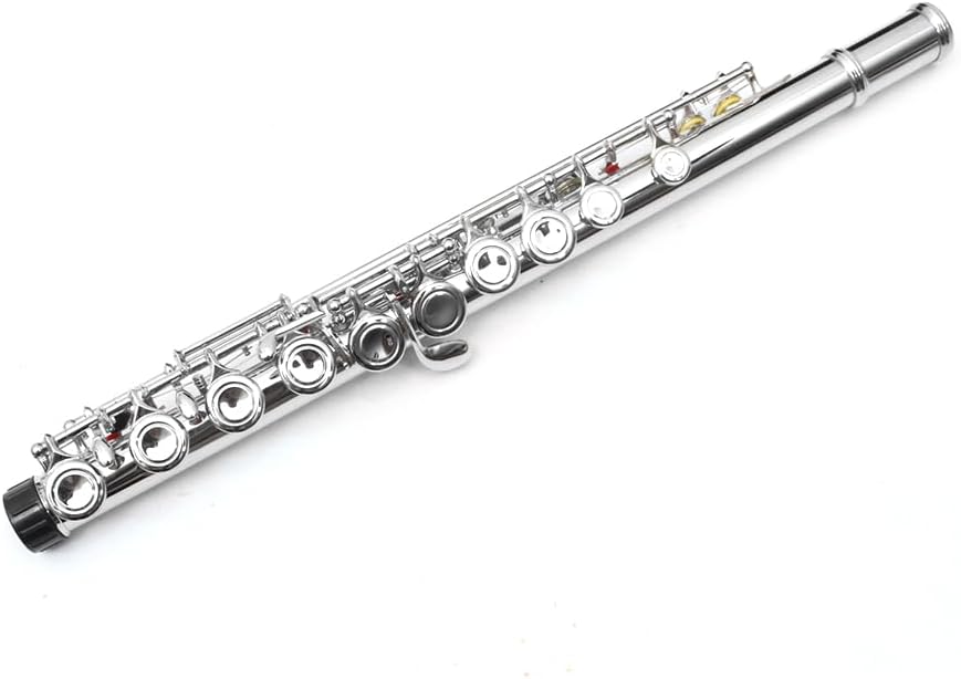 Vetimobato Closed Hole 17 Keys C Flute for Beginners & Students & Adults– Nickel Siver Flute with Hard Case, Cleaning Kit, Tuning Rod – Easy to Play, Durable & Lightweight