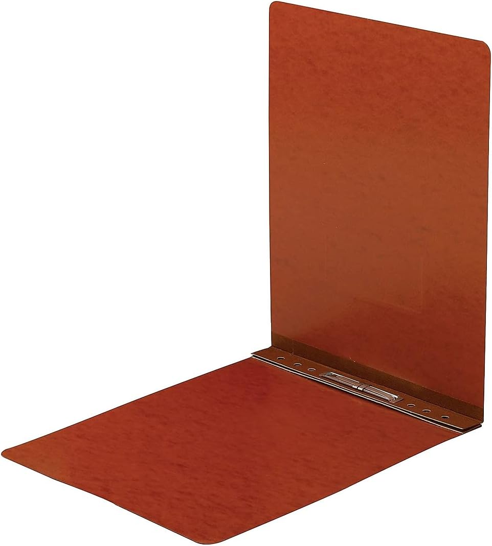 Smead PressGuard Report Cover, Metal Prong Top Fastener with Compressor, 2' Capacity, Letter Size, Red, 25 per Box (81724)