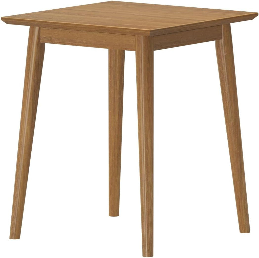 Plank+Beam Mid Century Modern Square Side Table, Couch Side Table, Small End Table for Office Space, Wooden Accent Table, Pecan