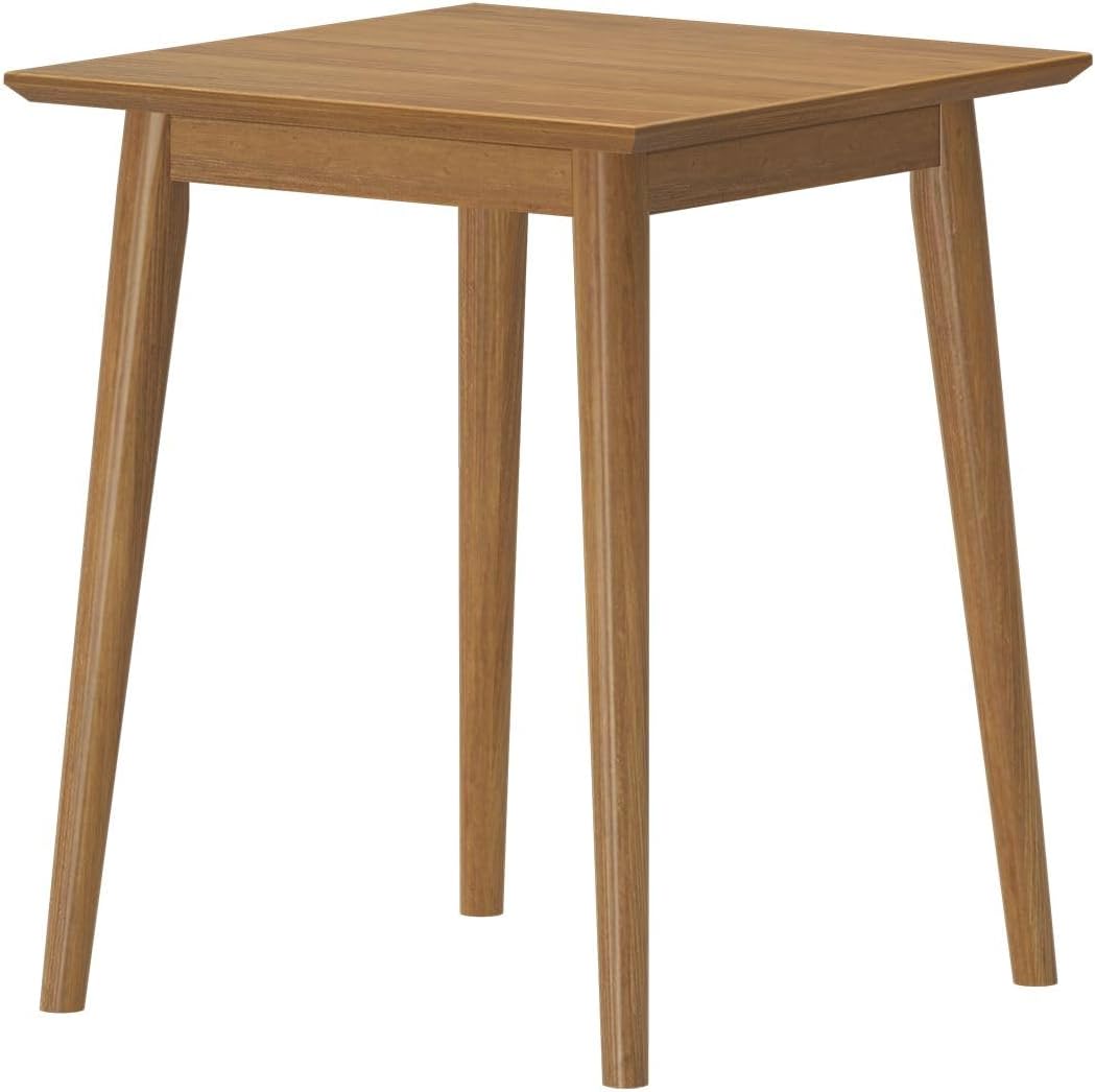 Plank+Beam Mid Century Modern Square Side Table, Couch Side Table, Small End Table for Office Space, Wooden Accent Table, Pecan