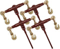 Mytee Products (4 Pack) PRO Heavy Duty Chain Binder Ratchet Style 5/16' - 3/8' w/Grab Hooks, 7,100 lbs WLL