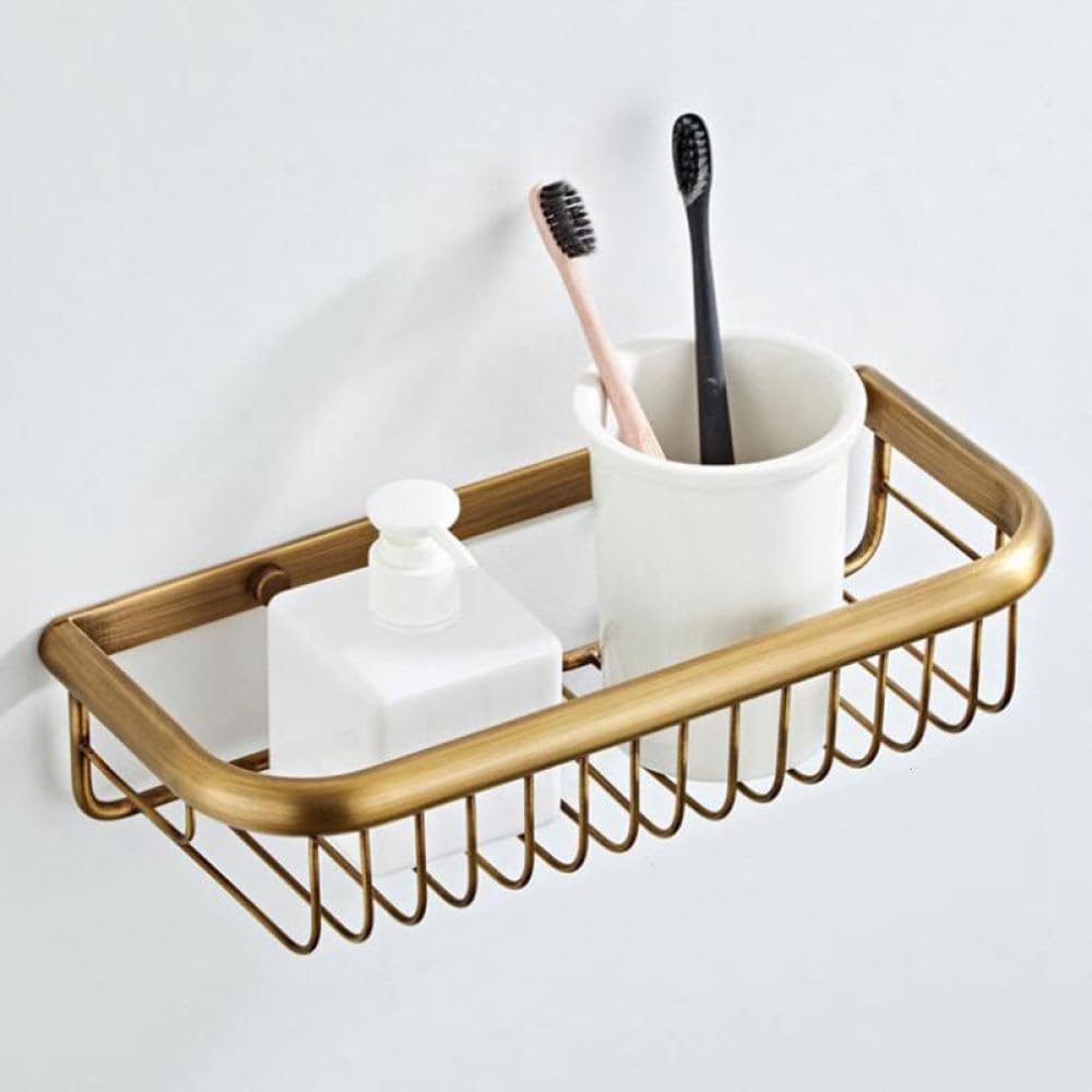 IsolaY Brass Bathroom Accessories Hardware Set Towel Bar Rail Rack Toilet Paper Holder Toilet Brush Shower Soap Dish Holder,30cm