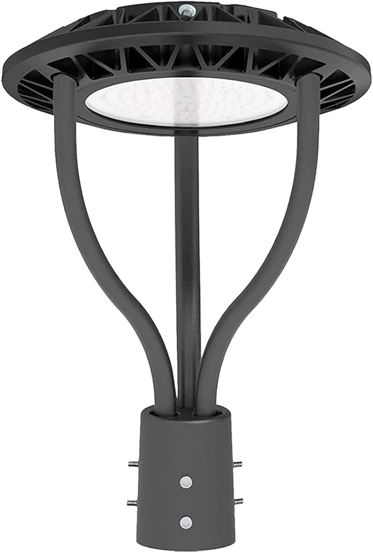 LED Post Top Pole Light with Dusk to Dawn Photocell, 3CCT & 4 Wattage Selectable (20W/30W/40W/60W), 0-10V Dimmable, 140LM/W, IP65 Waterproof Outdoor Area Lighting, 100-277VAC