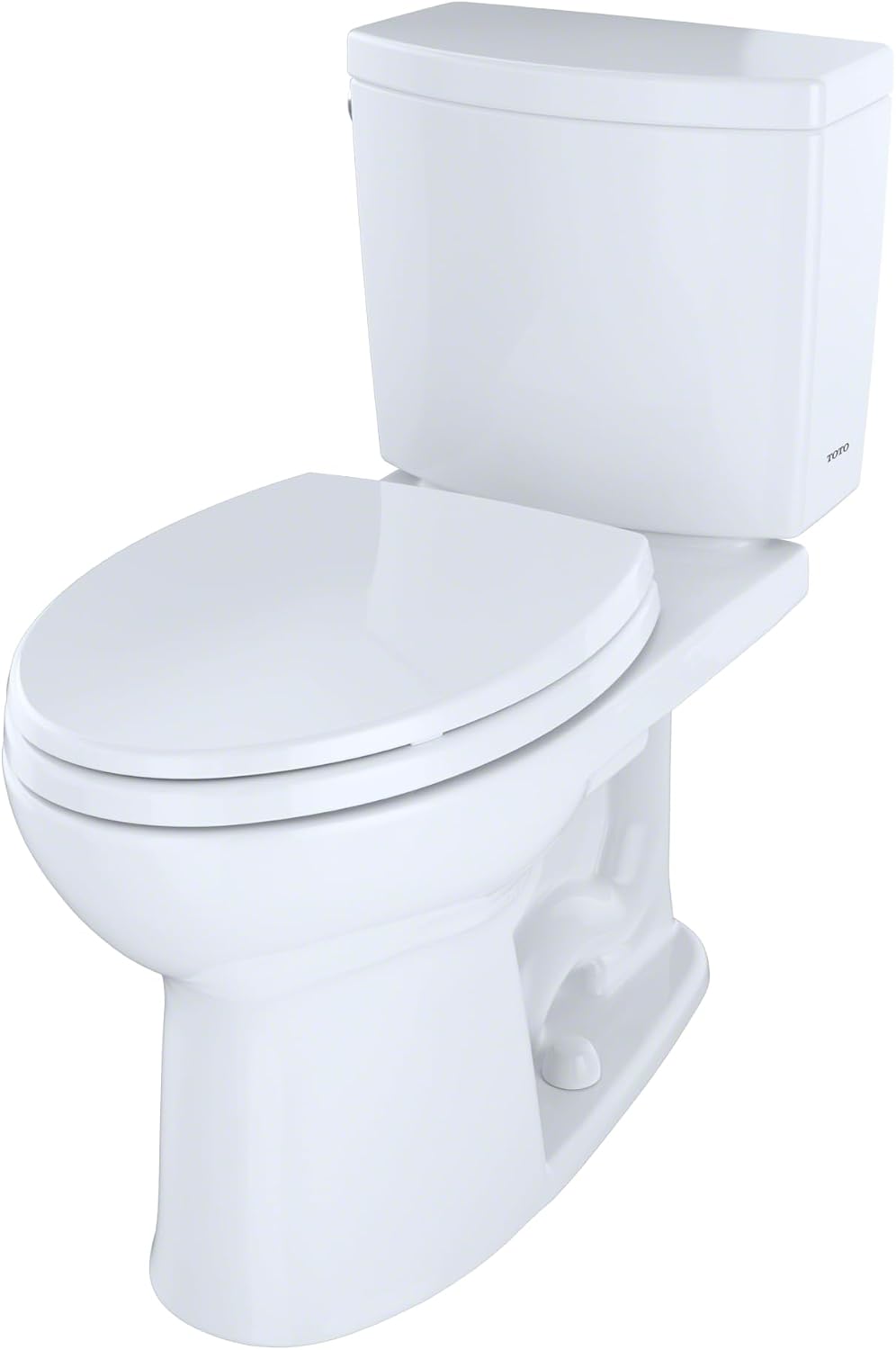 TOTO Drake II 1G Two-Piece Elongated 1.0 GPF Universal Height Toilet with CEFIONTECT, Cotton White - CST454CUFG#01