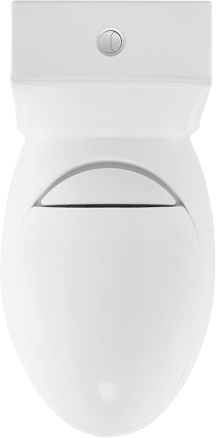 Swiss Madison Plaisir One-Piece Toilet, ADA Toilet, Elongated Egg Toilet Dual-Flush 1.1/1.6 gpf, Glossy White
