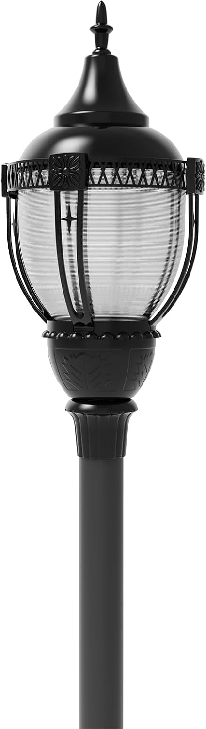 Acorn LED Post Top Light Fixture with Photocell Watt Tunable 100W/80W/60W Color Selectable 3000K/4000K/5000K 120-277V Black Housing Outdoor Area Pole Lighting