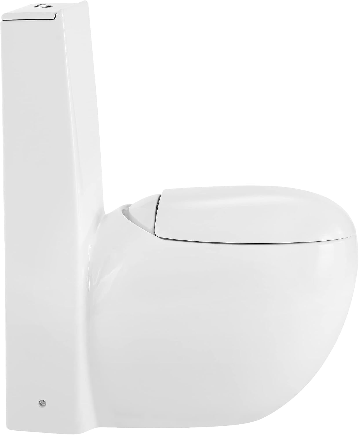 Swiss Madison Plaisir One-Piece Toilet, ADA Toilet, Elongated Egg Toilet Dual-Flush 1.1/1.6 gpf, Glossy White