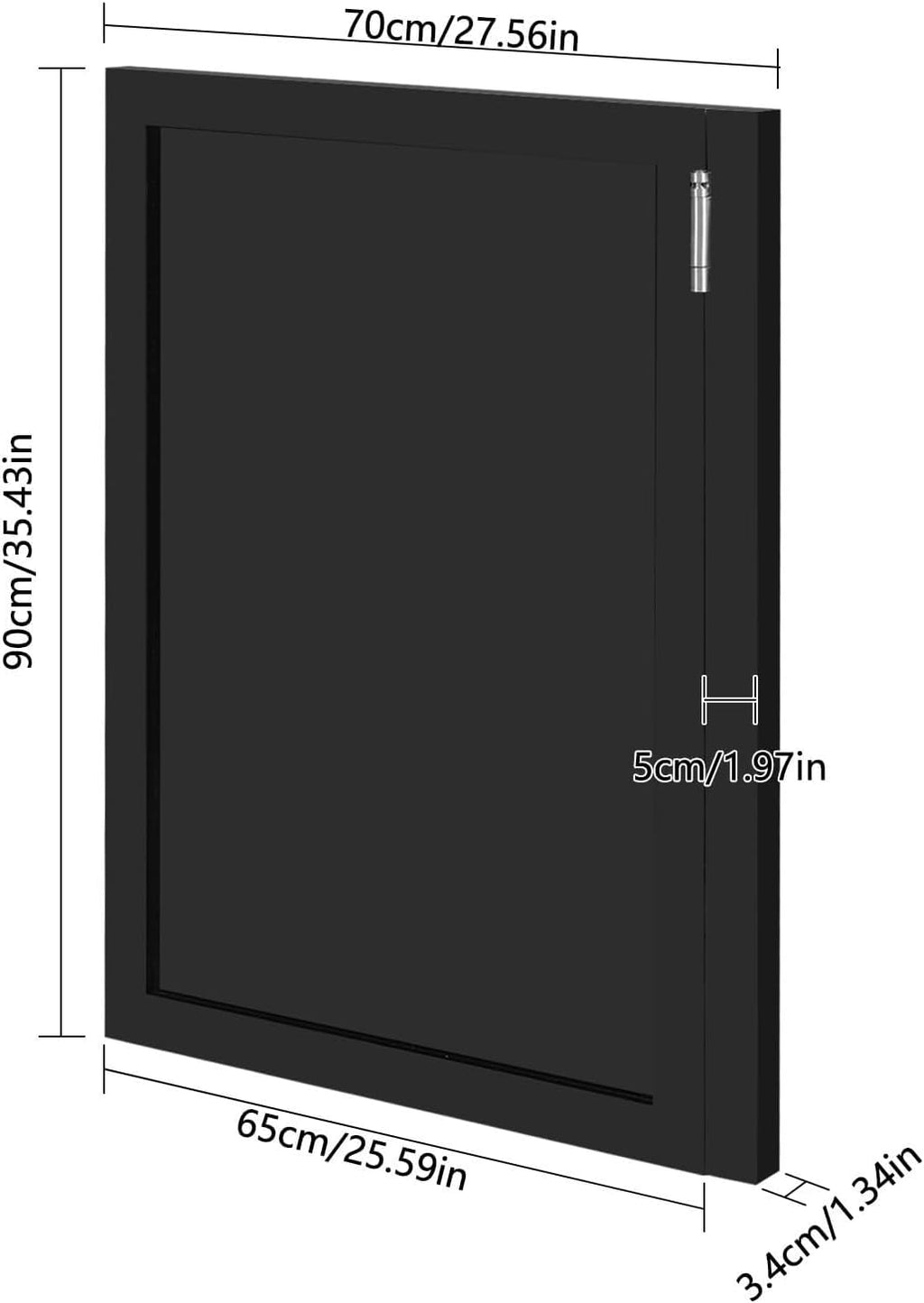 Swinging Door Cafe Doors,Solid Wood Swing Door Interior Saloon Half Partition Doors with 3 Hinges for House Kitchen Shop Entrance Pub Porch(27.6x35.4in-Black-2)