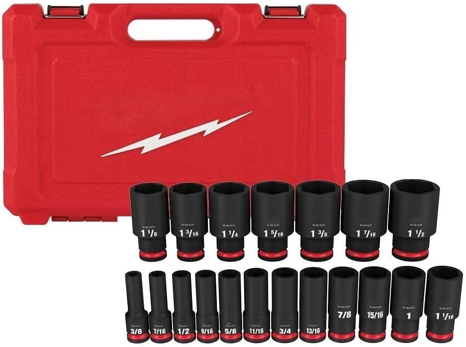 NEW 49-66-7012 for Milwaukee 1/2 in 6 Point Socket Set Non Slip - 19PC