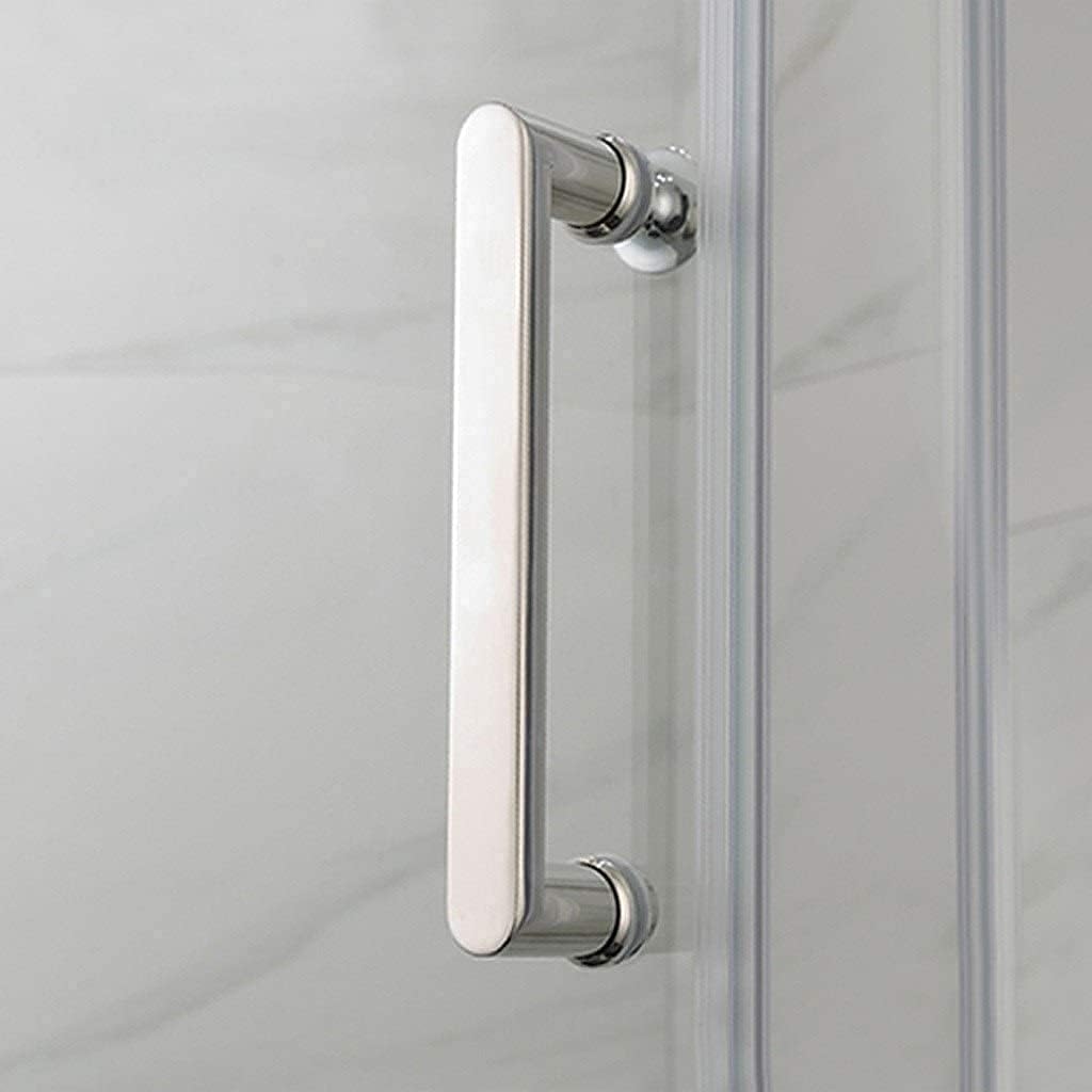 Shower door handles,Fashion Shower Door Handle Pull T Bar Door Lever Hardware Replacement Set | Bathroom Door Knobs for Interior Glass Doors | Polished Chrome Towel Bar Stainless Steel ( Color : Chrom
