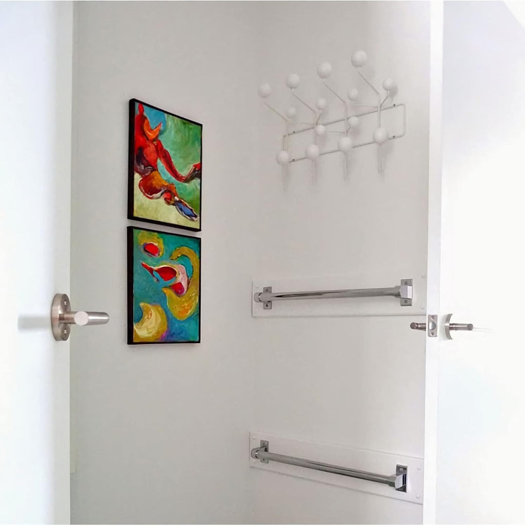 SHISEDECO Classic Hang it All Coat Rack, Mid Century Modern Wall Mounted Hooks with Painted Solid Wooden Balls, Decorative Creative Fashion Wood Hanger for Home, Bedroom (White)