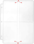 StoreSMART - Binder Page for Samples, Swatches, 4' x 6' Photos - Center Load, Clear Plastic - 300-Pack - VP201-300