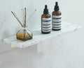 Marble Paper Towel Holder, Towel Rod, Wall Mounted Toilet Paper Holder, Shelf, white-50 Long Shelf