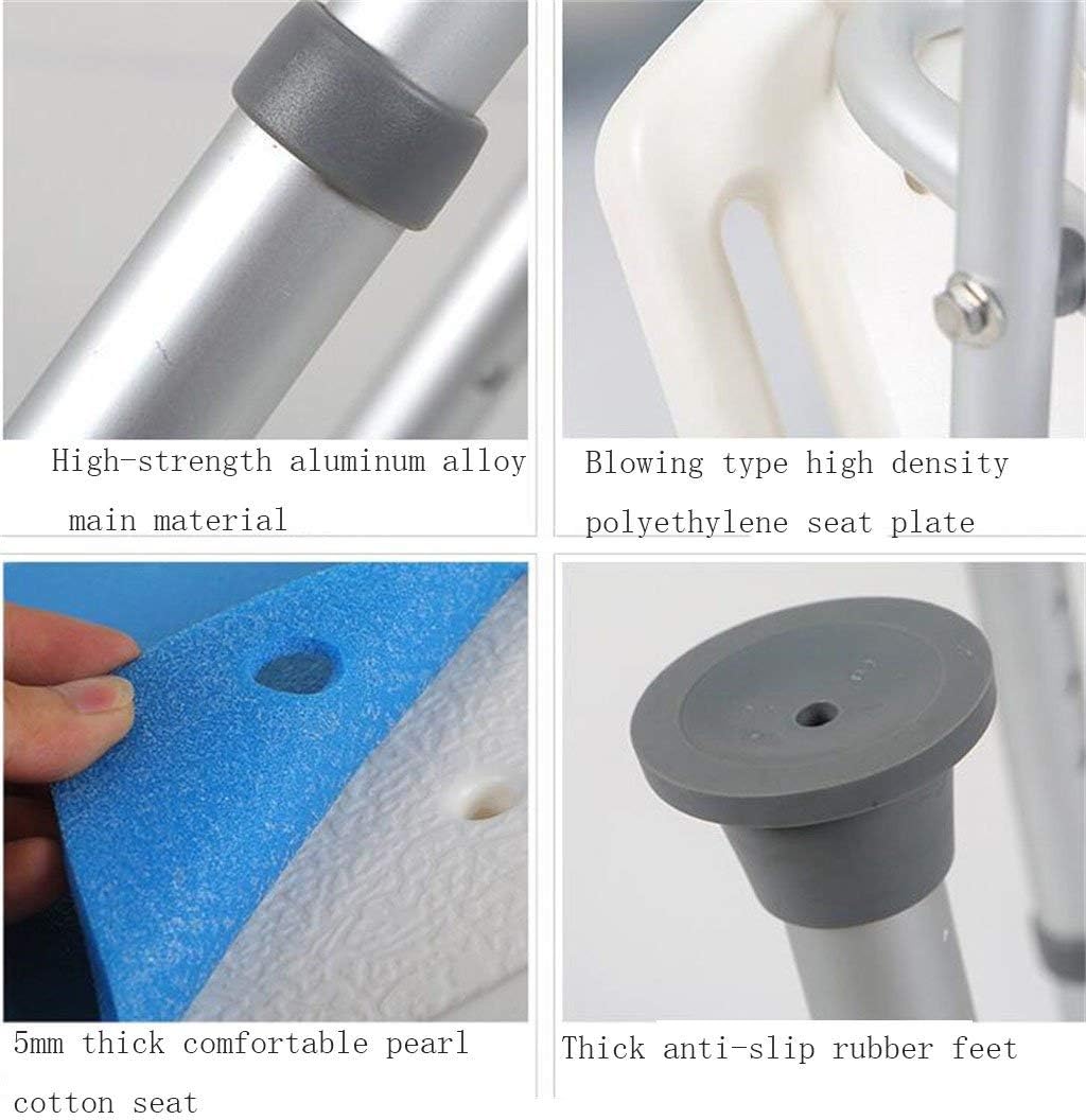 Bath Stools,Folding Shower Stool - Adjustable Height | Shower/Bath Chair for Elderly People with Disabilities or Pregnant Women