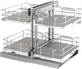 Rev-A-Shelf Gray Two-Tier Elite Optimizer w/Soft-Close for 15' Blind Corner Cabinet Openings
