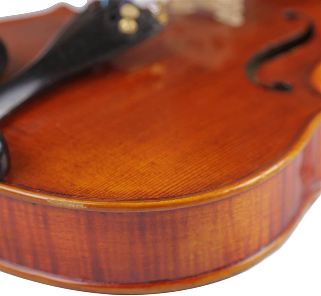 TSTS Professional Violin 20 Years Old Naturally Dried Stripes Maple Violin Body Handmade 4/4 Violin Musical Instrument Adults Violins (Color : 3/4)