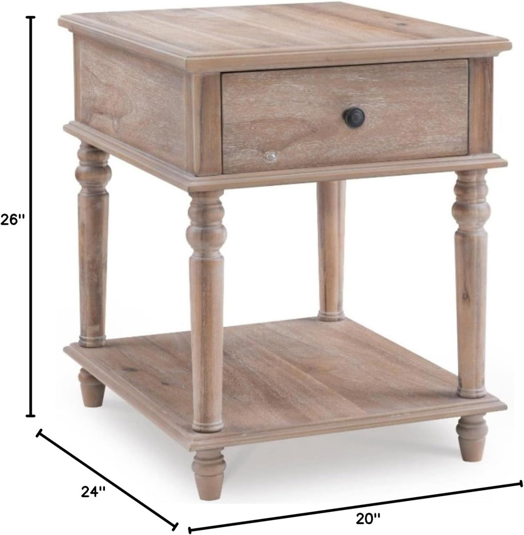 Powell Mcghie Side Table with Natural Finish D1261A19N