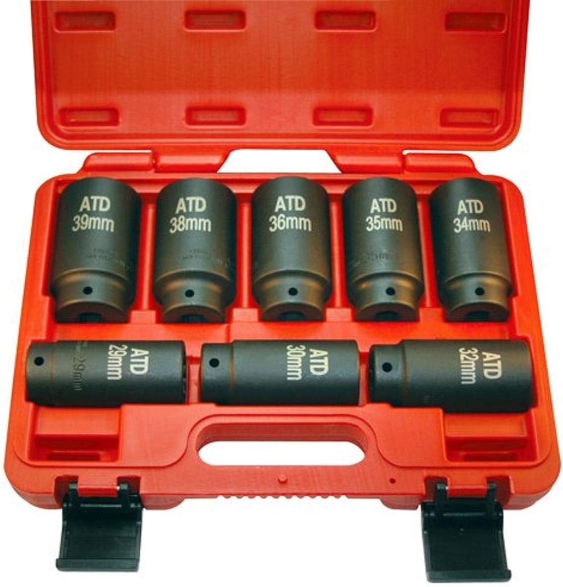 ATD Tools (8628) 12-Point 8-Piece Axle/Spindle Nut Socket Set