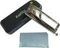 East top Chromatic Harmonica Key of D, 12 Holes 48 Tones Chromatic Mouth Organ Harmonica For Adults, Professionals and Students (D)
