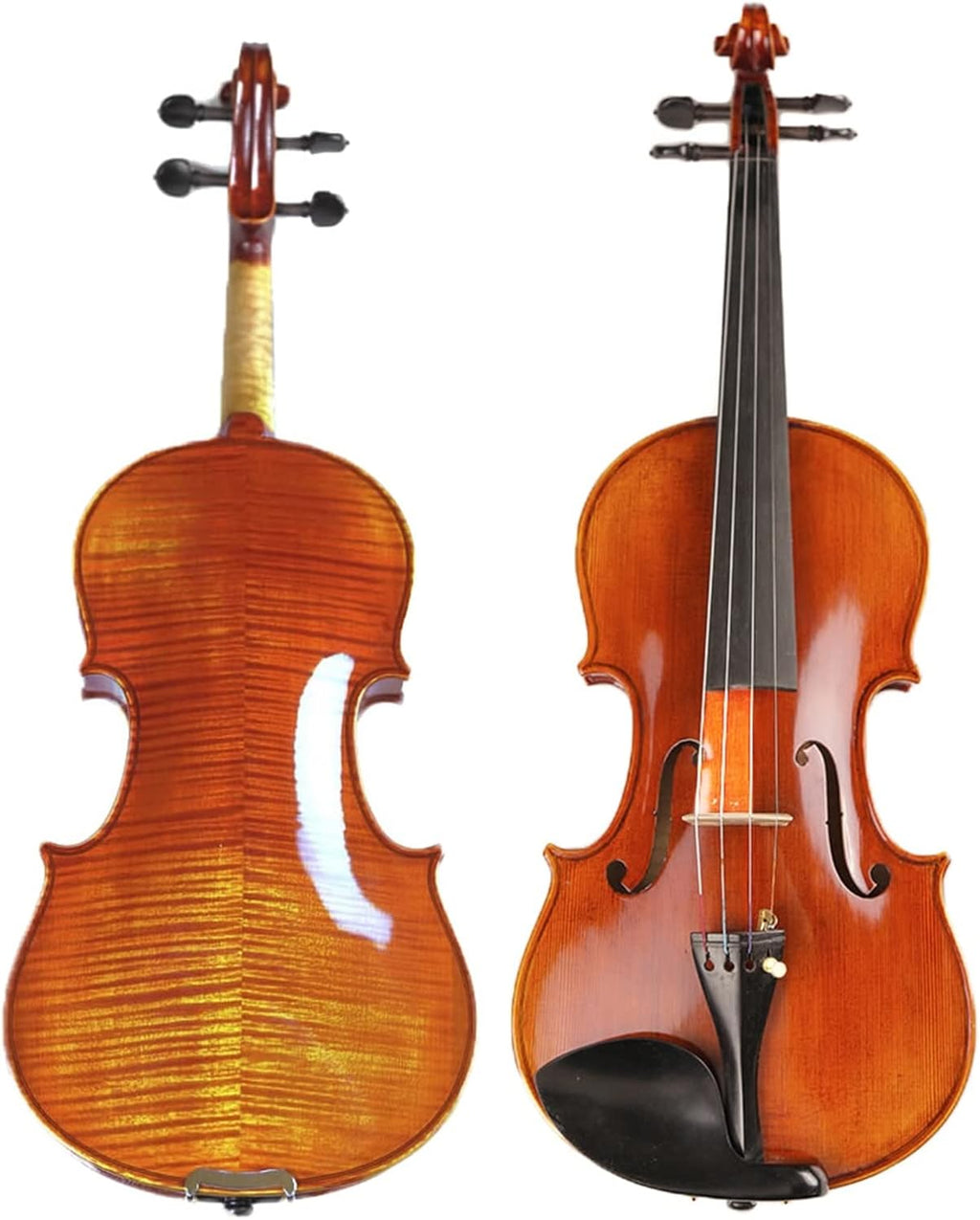 TSTS Professional Violin 20 Years Old Naturally Dried Stripes Maple Violin Body Handmade 4/4 Violin Musical Instrument Adults Violins (Color : 4/4)