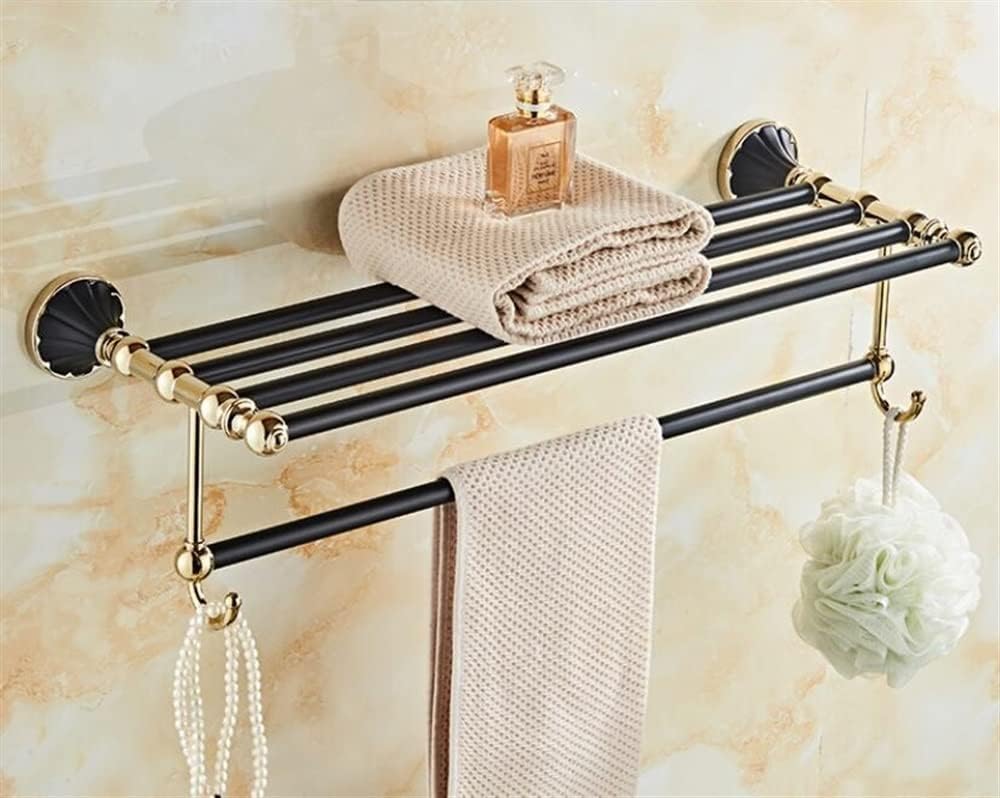 LSLYTQ Gold and Black Bathroom Accessories, Towel Bar,Towel Holder, Towel Rack, Bathroom Hardware