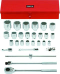 Stanley Proto J55202 3/4-Inch Drive Metric Socket, Set, 12 Point, 28-Piece