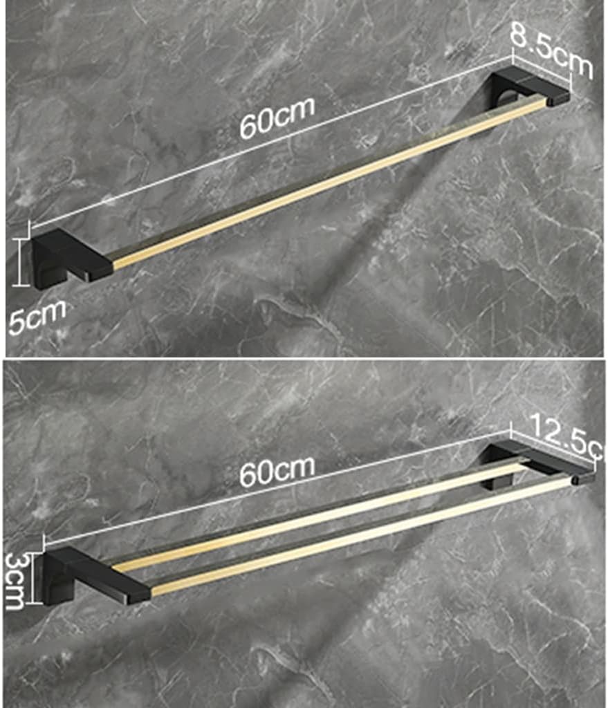 Towel Bars Towel Rails Black Gold All Copper Light Minimalist Bathroom Hardware Bar Rail Racksdouble Pole
