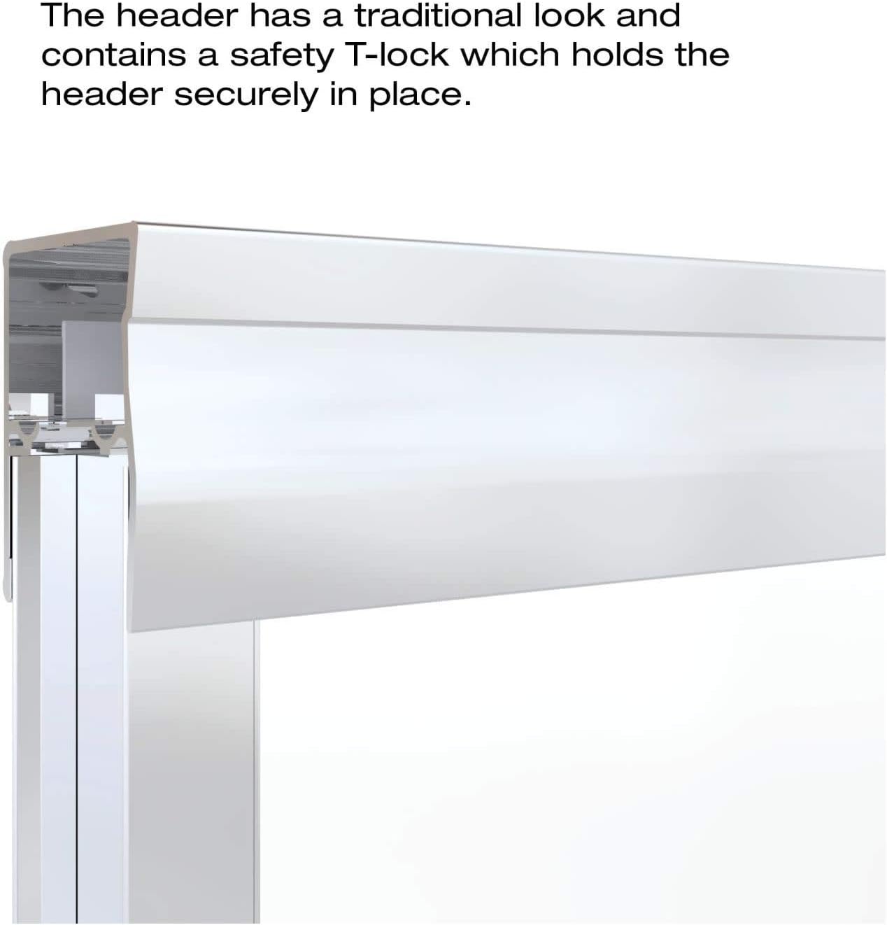 Basco Classic Sliding Shower Door, Fits 56-60 inch opening, AquaGlideXP Clear Glass, Oil Rubbed Bronze Finish