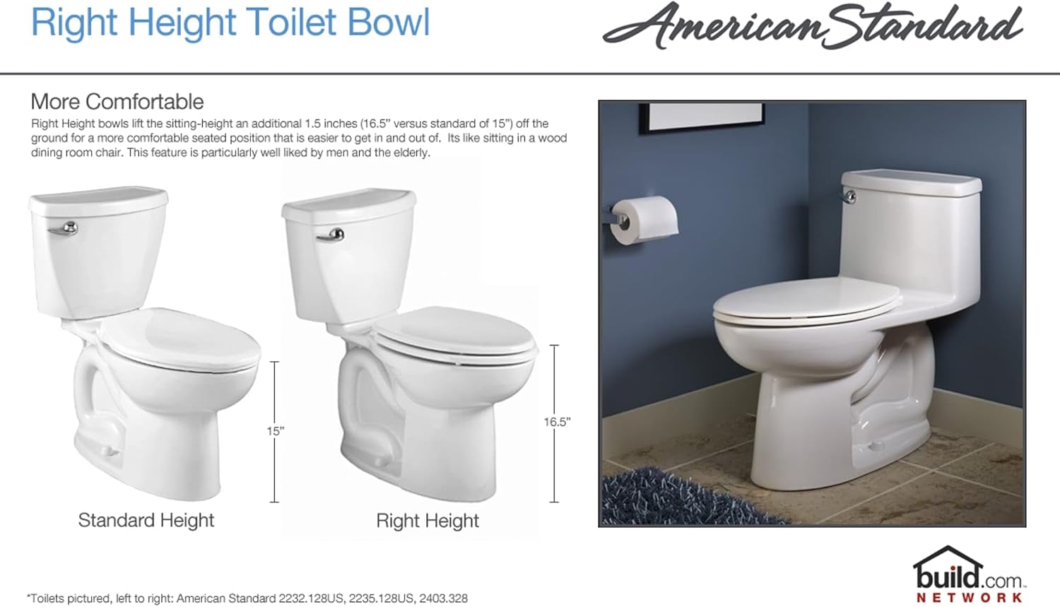 Cadet Pro Elongated Two-Piece Toilet with EverClean Surface, PowerWash Rim and Chair Height Bowl
