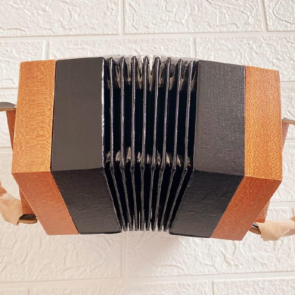 Professional Concertina Accordion, Hand Piano Accordion Music Instrument, With Carrying Bag, Adjustable Hand Strap, Musical Instrument For Adults Beginners