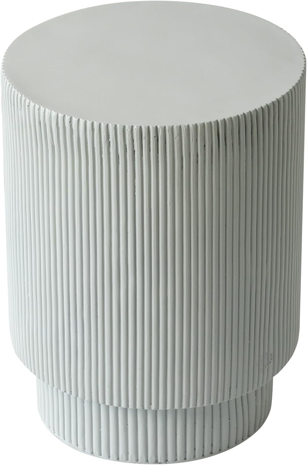 LeisureMod Eden Modern Side End Table – Indoor and Outdoor Accent Table for Living Room, Bedroom, Patio, Balcony, Porch, Garden, Small Spaces in Light Grey