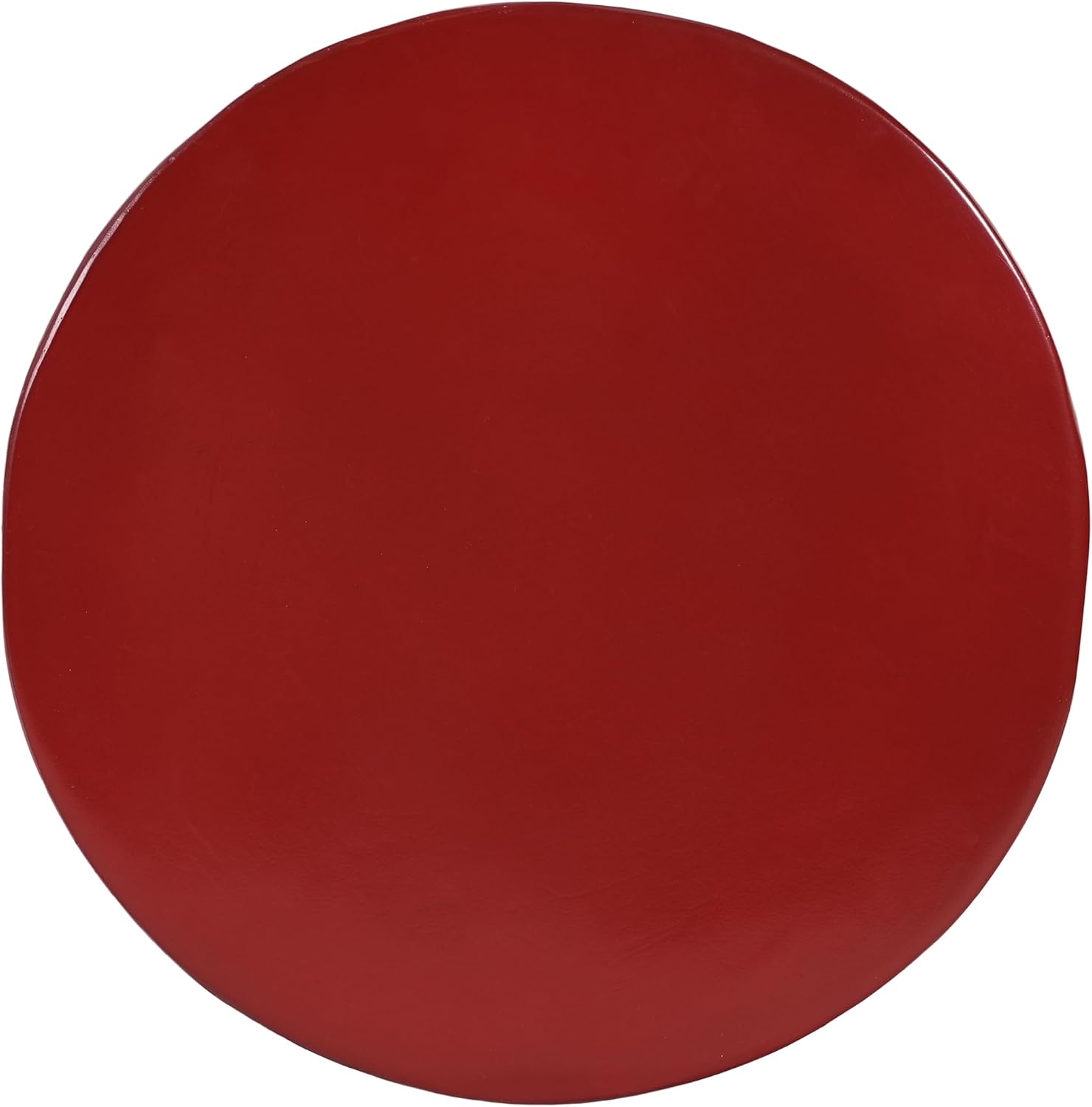 Merax MGO Round Side Table for Indoor Outdoor, Modern Sofa End Table, Small Coffee Tables for Living Room, Bedroom, Night Stand Bedside Table, No Assembly Required, Red